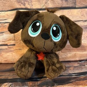 Little Tikes Rescue Tales Sad Eyes Puppy Dog Brown Plush Star Collar 8"
